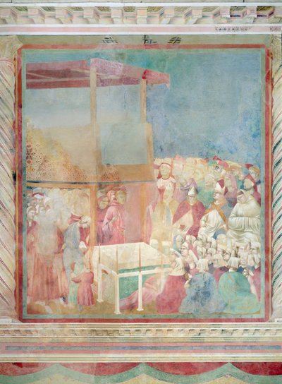 Papa Gregorio IX canonizza San Francesco nel 1228, 1297-99 da Giotto di Bondone